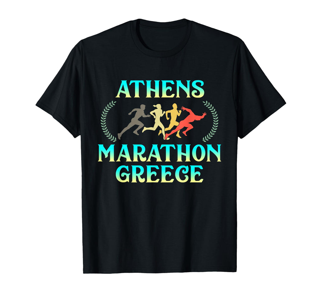 Athens Marathon Greece Greek Running T-Shirt - Trendy Graphic Men Women - T-Shirt, Sweatshirt, Hoodie