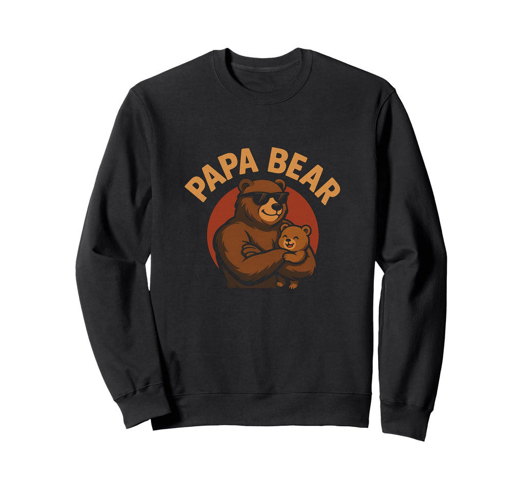 Papa Bear Bears Animal Pun Lover Sweatshirt - Trendy Graphic for Adults - T-Shirt, Sweatshirt, Hoodie