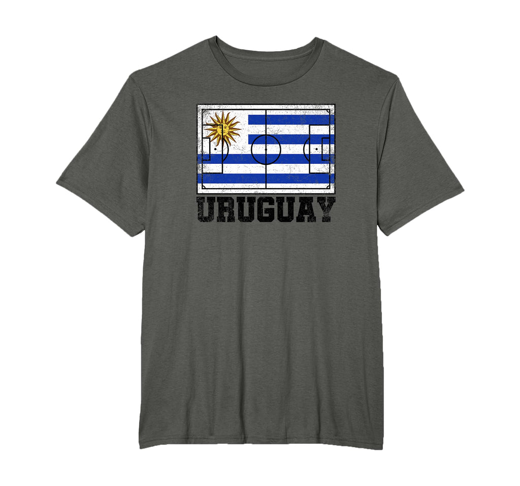 Uruguay Soccer Field Country Flag T-Shirt - Fun Novelty Design Men Women - T-Shirt, Sweatshirt, Hoodie