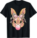 Cute Bunny Rabbit Face Leopard Glasses Girl Happy - Adult & Kids T-Shirts, Sweatshirts & Hoodies apparel design preview 1
