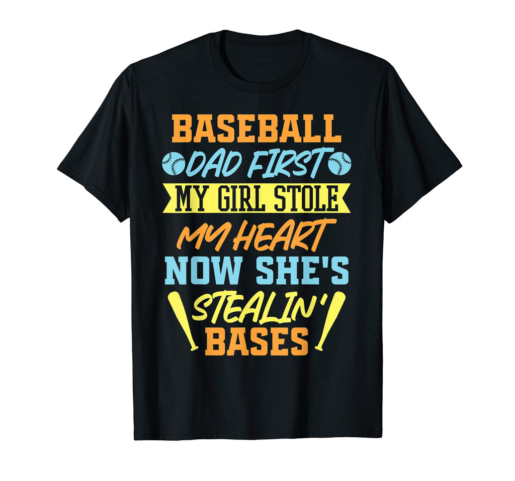 Mens Proud Baseball Fan Dad T-Shirt - Custom Art Print Unisex - T-Shirt, Sweatshirt, Hoodie