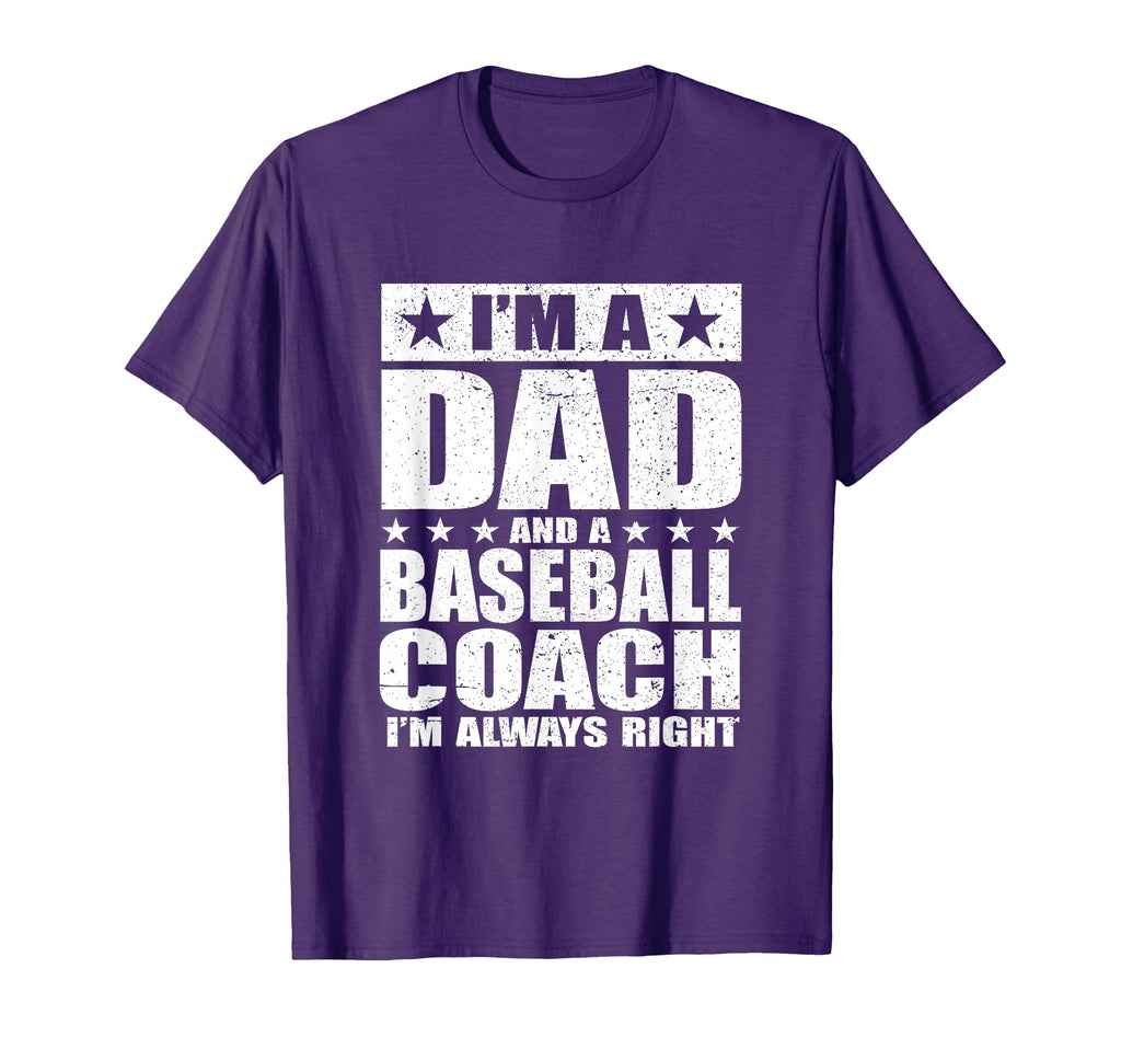 Dad Baseball Coach Fathers Day Shirts Gift T-Shirt - Unique Graphic Unisex - T-Shirt, Sweatshirt, Hoodie