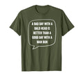 Bad Day Bald Head Better Than Bun Bald T-Shirt - Trendy Graphic for Adults - T-Shirt, Sweatshirt, Hoodie