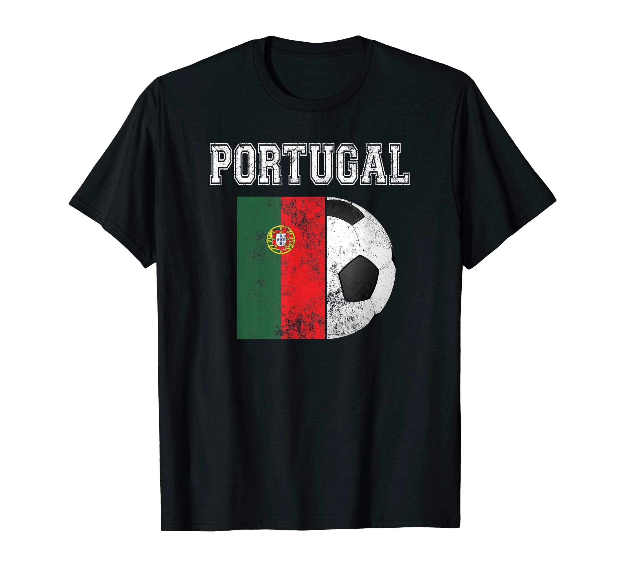 Portugal Flag Soccer Futbol Football T-Shirt - Custom Art Print for Adults - T-Shirt, Sweatshirt, Hoodie