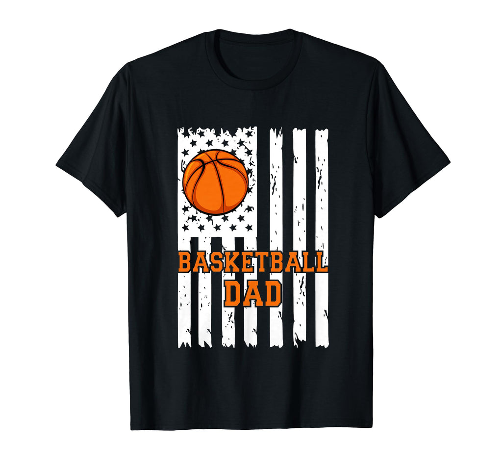 Fathers Day Basketball Usa Flag Basketball T-Shirt - Unique Graphic Unisex - T-Shirt, Sweatshirt, Hoodie