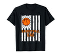 Fathers Day Basketball Usa Flag Basketball T-Shirt - Unique Graphic Unisex - T-Shirt, Sweatshirt, Hoodie