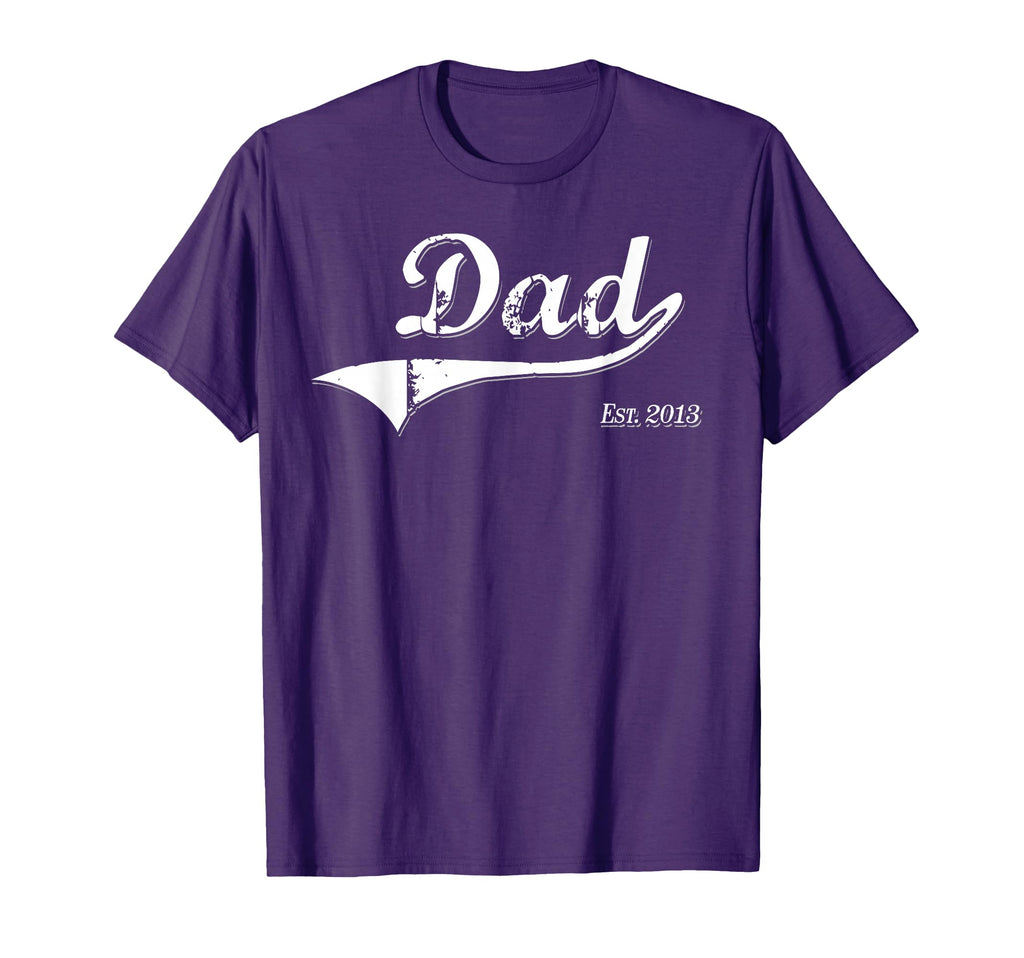 Dad Est 2013 Daddy Established Since 2013 T-Shirt - Graphic Print Unisex - T-Shirt, Sweatshirt, Hoodie