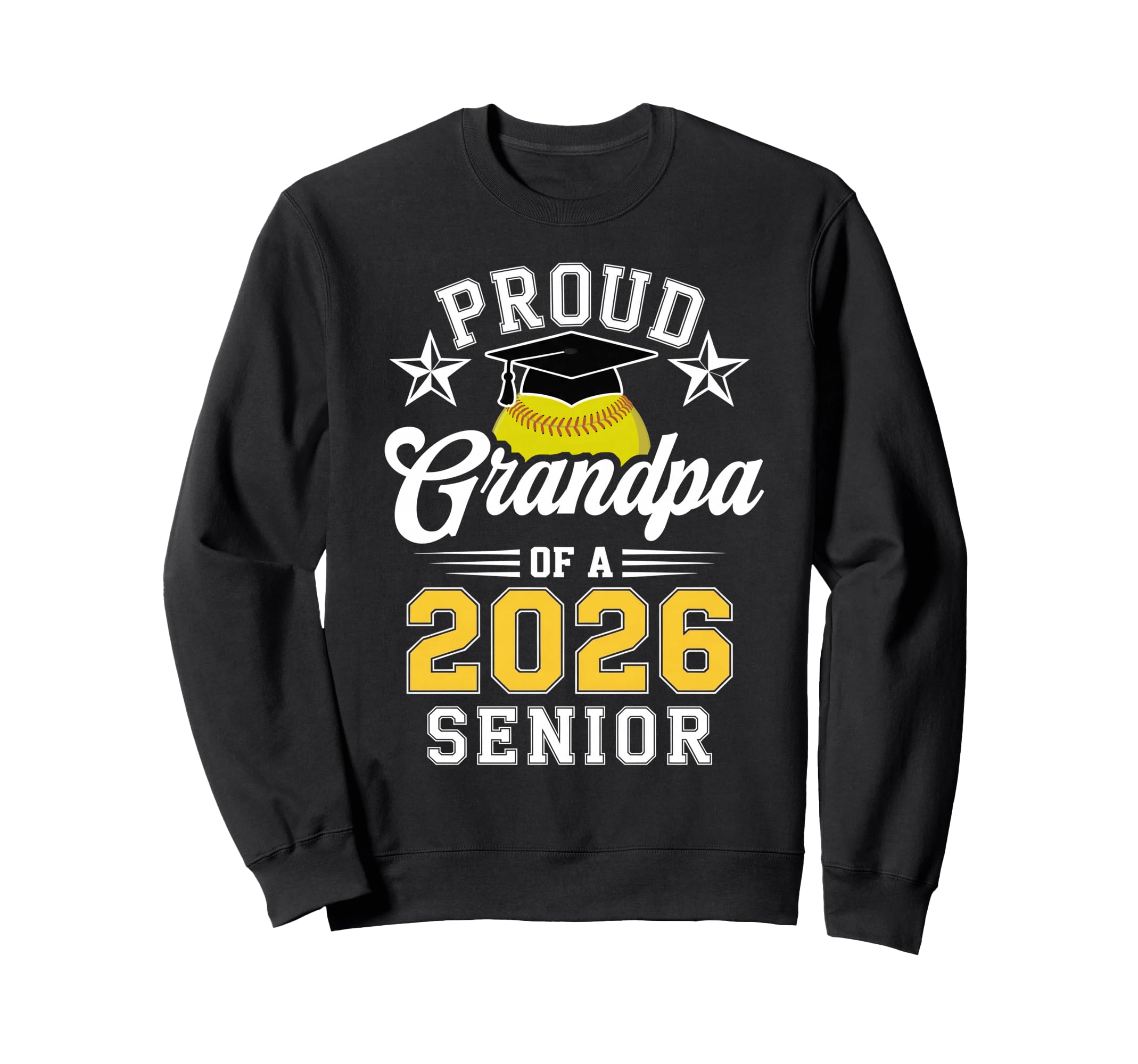 Proud Grandpa 2026 Senior Softball Sweatshirt - Trendy Graphic Men Women - T-Shirt, Sweatshirt, Hoodie