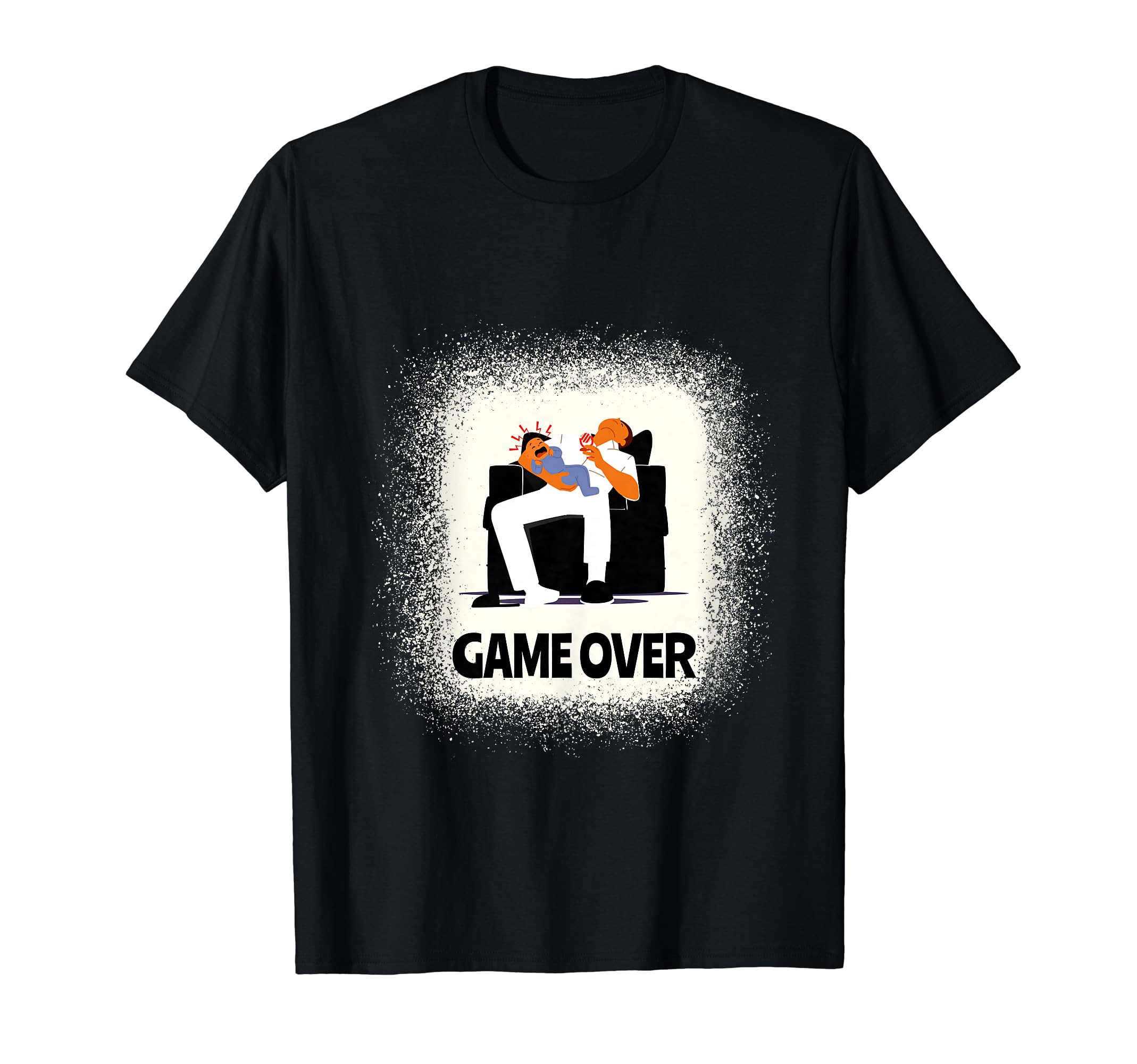 Gifts Gaming Gamer Dad Game Over T-Shirt - Custom Art Print Men Women - T-Shirt, Sweatshirt, Hoodie