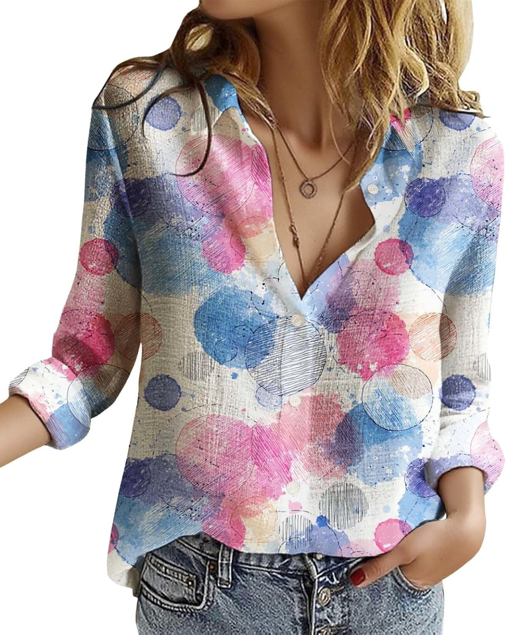 Plaid Print for Women Casual Lapel Button Down - Adult & Kids T-Shirts, Sweatshirts & Hoodies apparel design preview 1