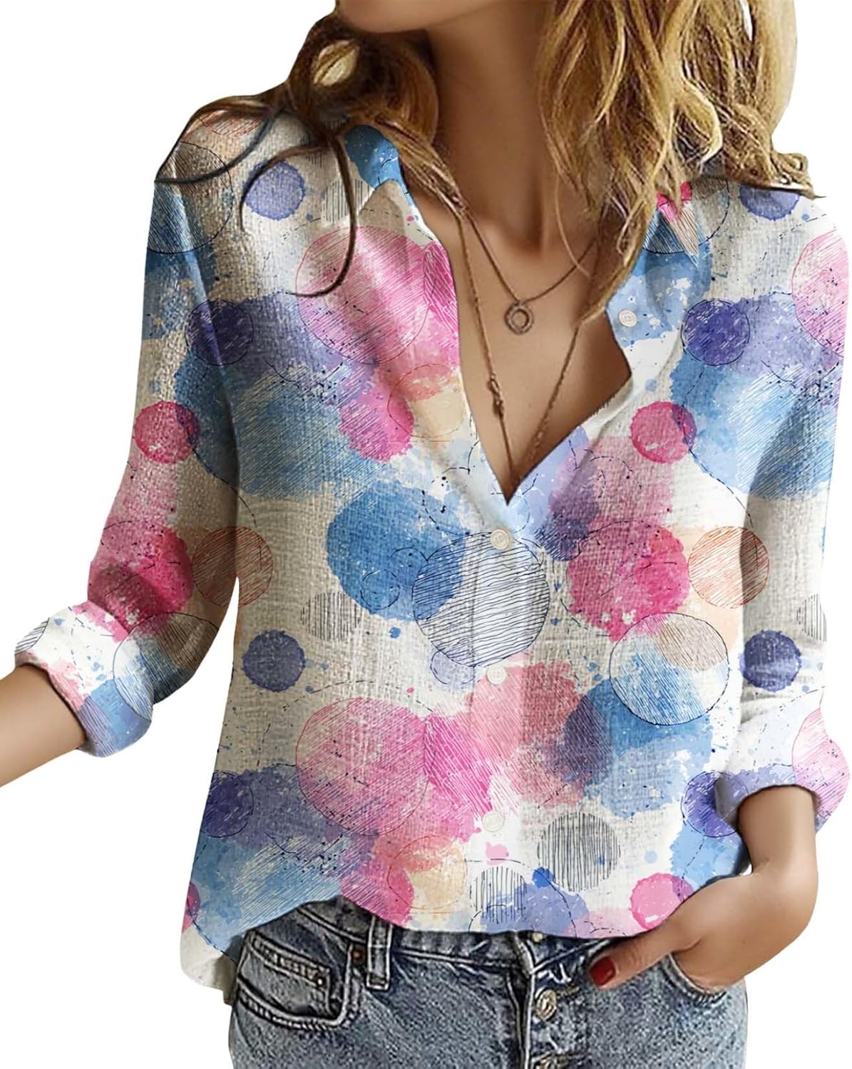 Plaid Print for Women Casual Lapel Button Down - Adult & Kids T-Shirts, Sweatshirts & Hoodies apparel design preview 1