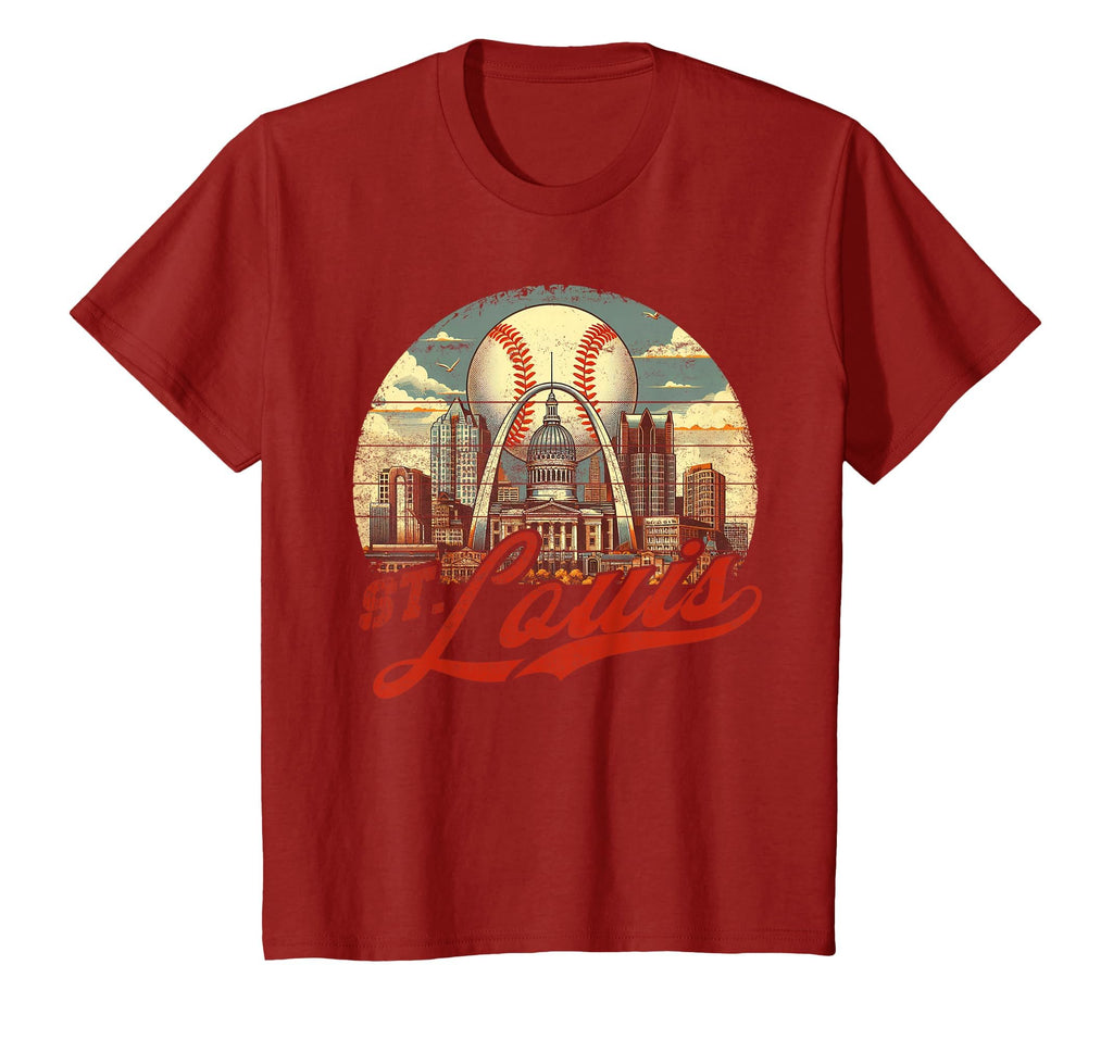 St Louis Baseball American Us Flag T-Shirt - Custom Art Print Men Women - T-Shirt, Sweatshirt, Hoodie