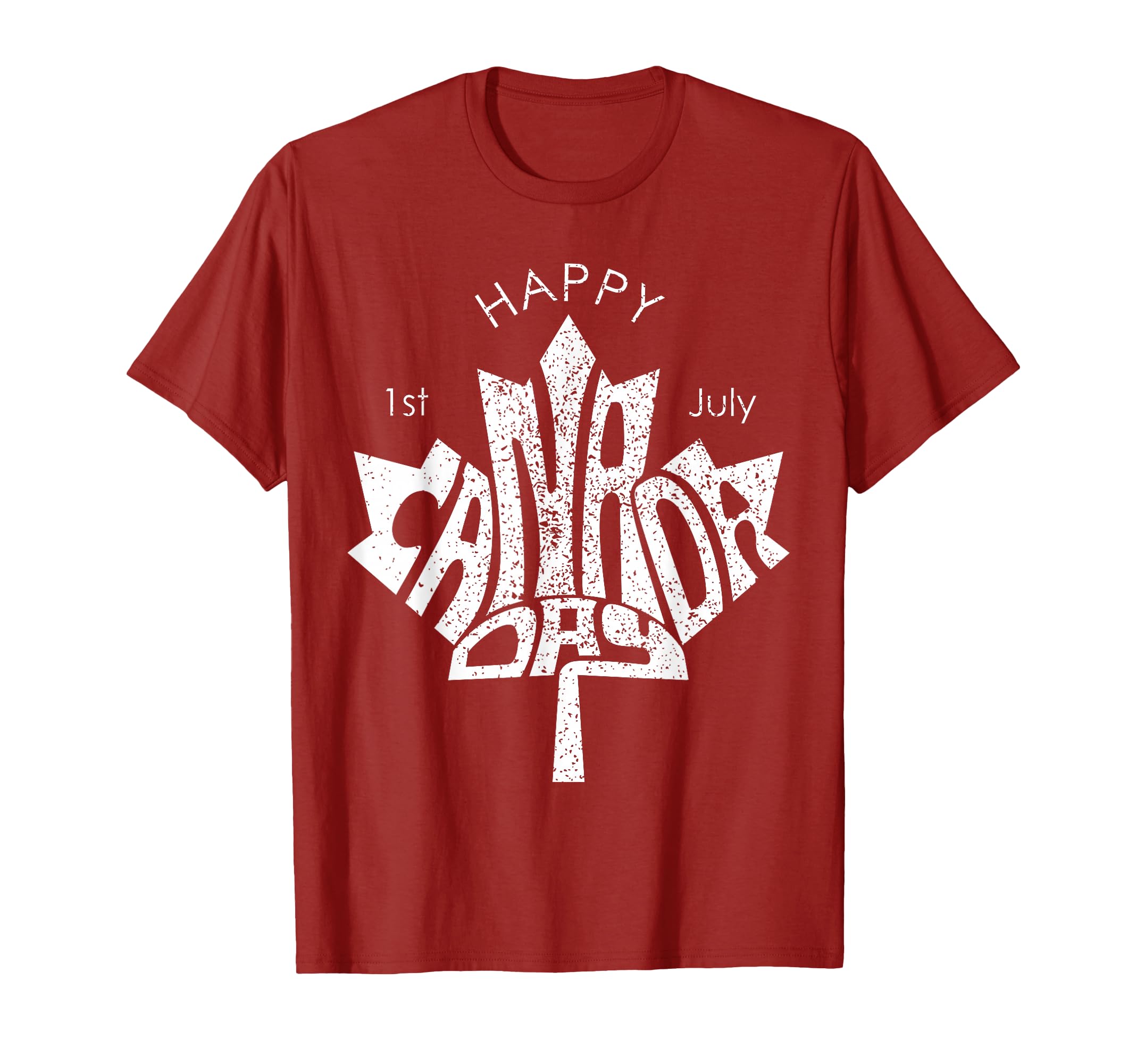 Happy Canada Day Canadian Flag Maple T-Shirt - Minimalist Print Men Women - T-Shirt, Sweatshirt, Hoodie