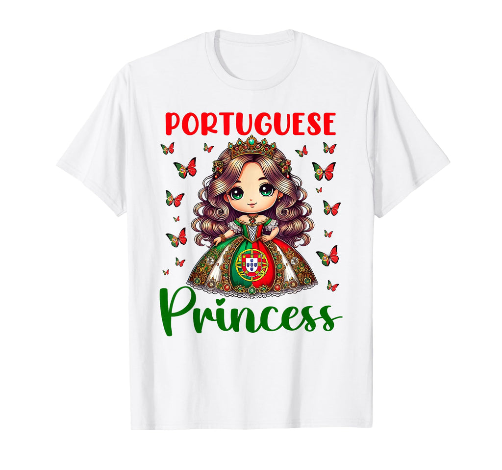 Portuguese Princess Portugal Flag T-Shirt - Casual Everyday Wear Unisex - T-Shirt, Sweatshirt, Hoodie
