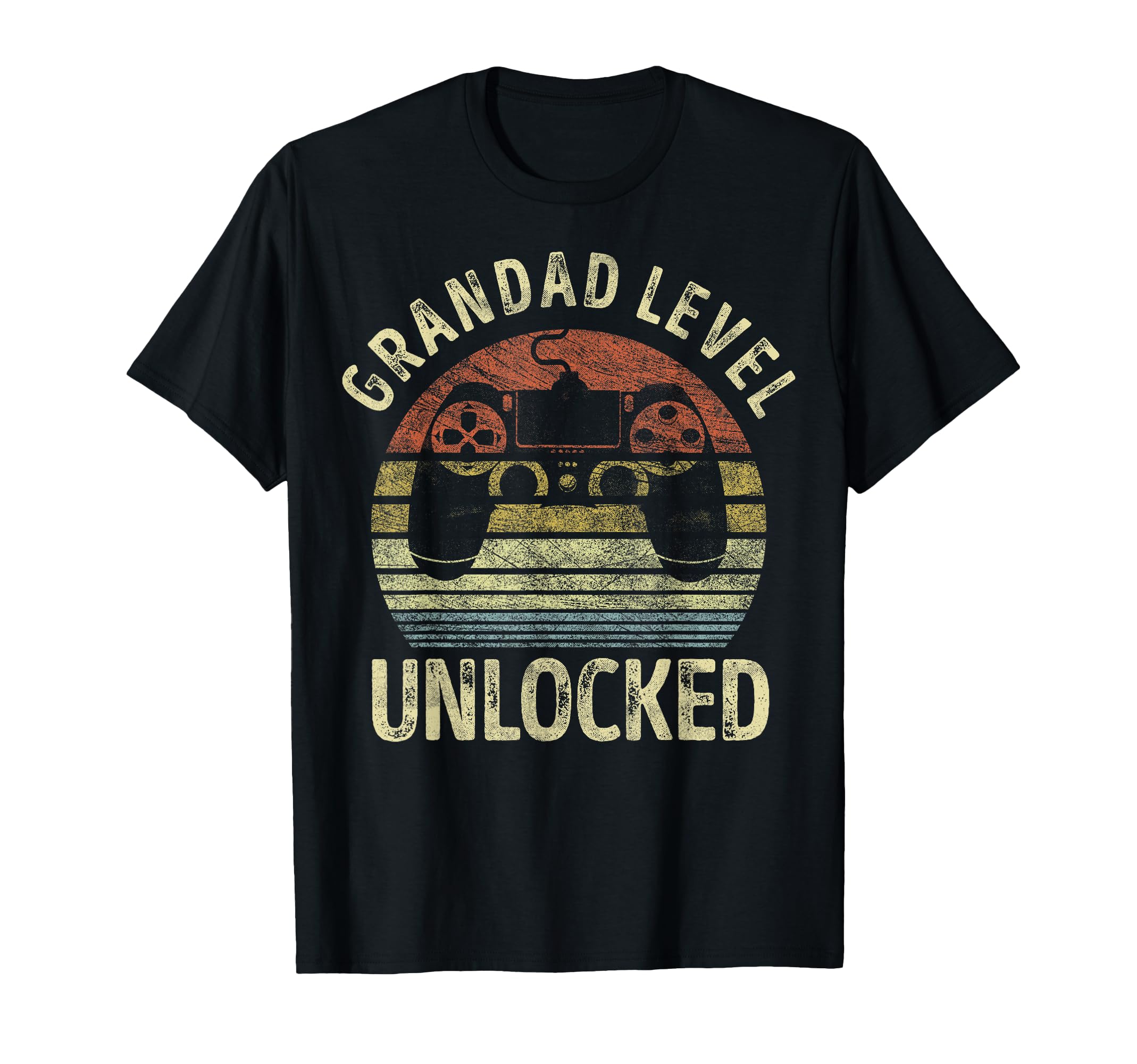 Grandad Level Unlocked Gaming Dad T-Shirt - Custom Art Print for Adults - T-Shirt, Sweatshirt, Hoodie