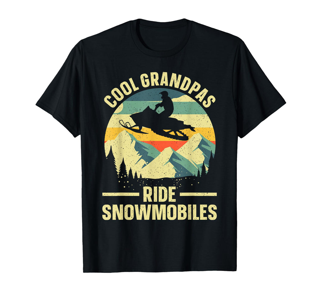Snowmobile Art Grandpa Snowmobiling T-Shirt - Trendy Graphic Unisex - T-Shirt, Sweatshirt, Hoodie