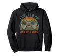 Twin Dad Gamer Leveled Up To Dad Hoodie - Casual Everyday Wear Men Women - T-Shirt, Sweatshirt, Hoodie