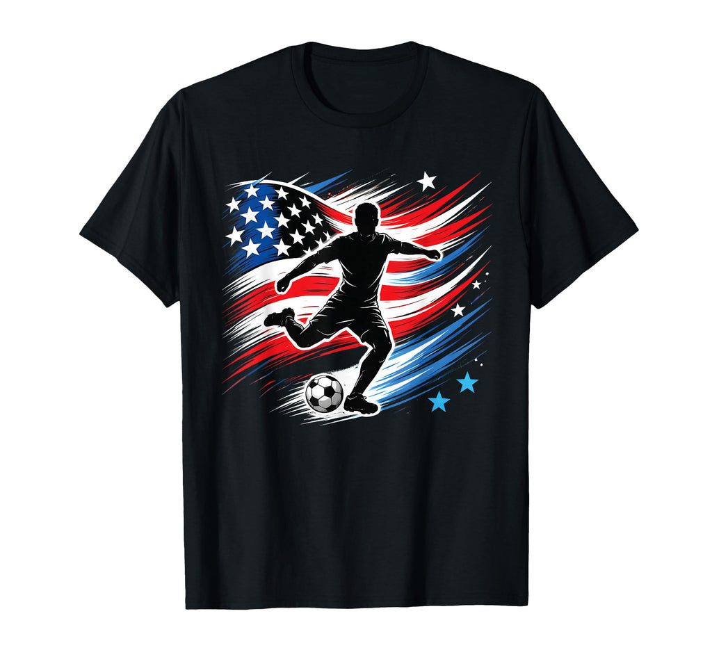 Usa Patriotic Soccer Lover Dad T-Shirt - Aesthetic Graphic for Adults - T-Shirt, Sweatshirt, Hoodie