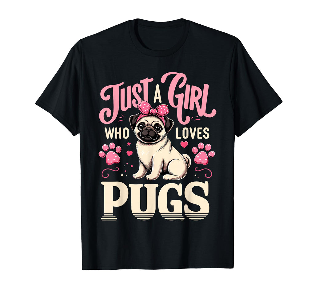Just Who Loves Pugs T-Shirt - Minimalist Print Men Women - T-Shirt, Sweatshirt, Hoodie