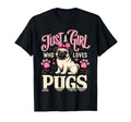 Just Who Loves Pugs T-Shirt - Minimalist Print Men Women - T-Shirt, Sweatshirt, Hoodie
