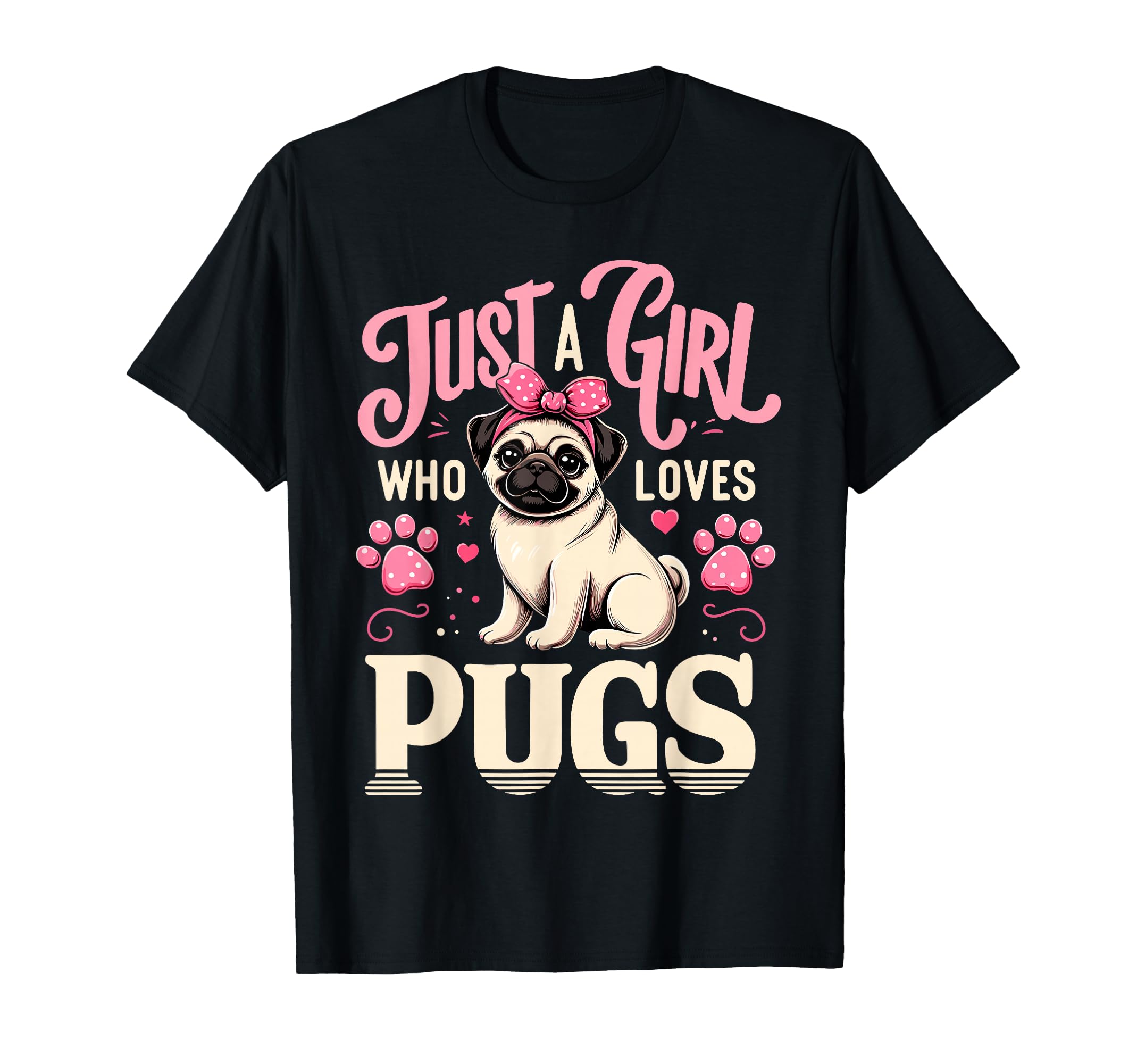 Just Who Loves Pugs T-Shirt - Minimalist Print Men Women - T-Shirt, Sweatshirt, Hoodie