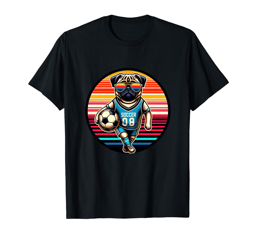Champion Pug Dog Soccer Fan Ball Player T-Shirt - Unique Graphic Men Women - T-Shirt, Sweatshirt, Hoodie