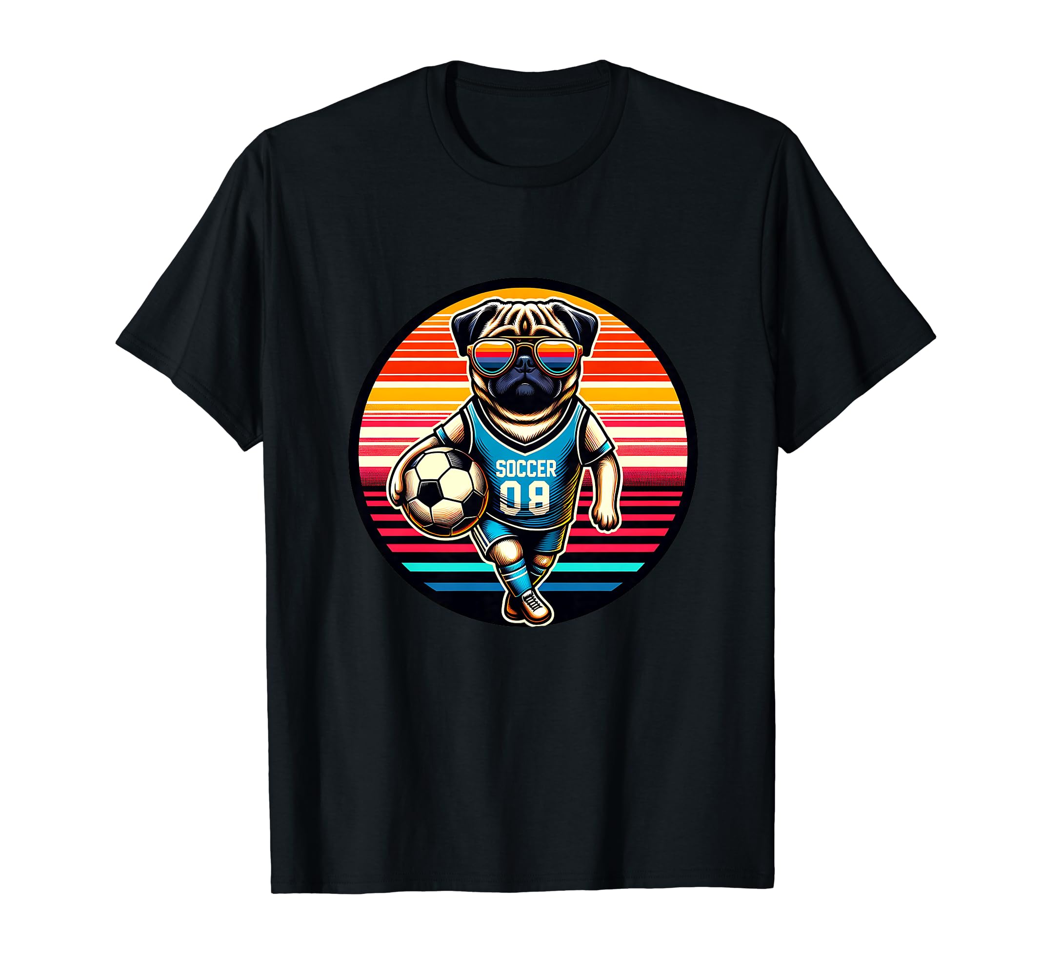 Champion Pug Dog Soccer Fan Ball Player T-Shirt - Unique Graphic Men Women - T-Shirt, Sweatshirt, Hoodie
