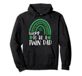 Lucky To Be Twin Dad St Patricks Day Hoodie - Minimalist Print for Adults - T-Shirt, Sweatshirt, Hoodie