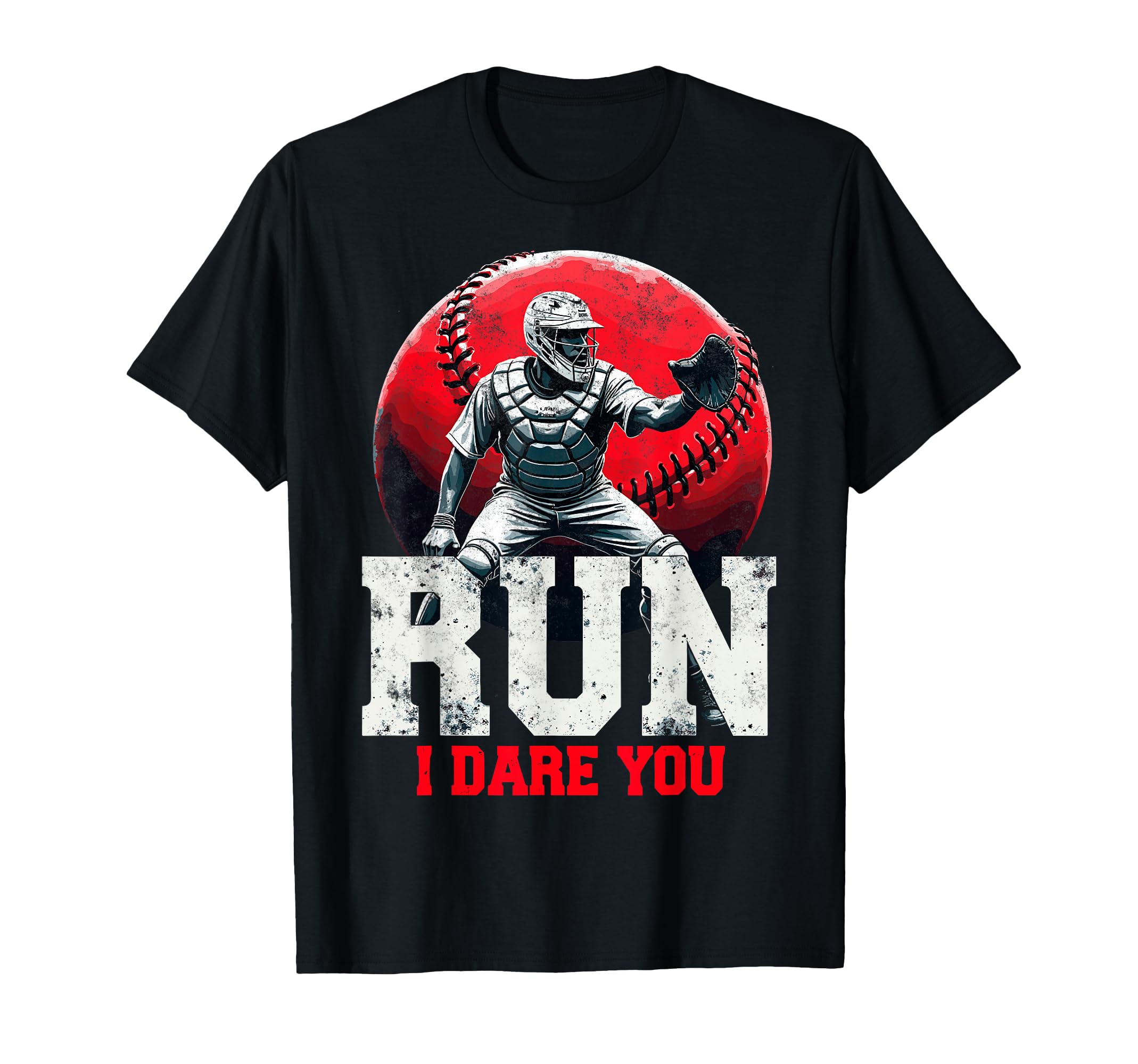 Run I Dare You Funny Baseball Ball T-Shirt - Minimalist Print for Adults - T-Shirt, Sweatshirt, Hoodie