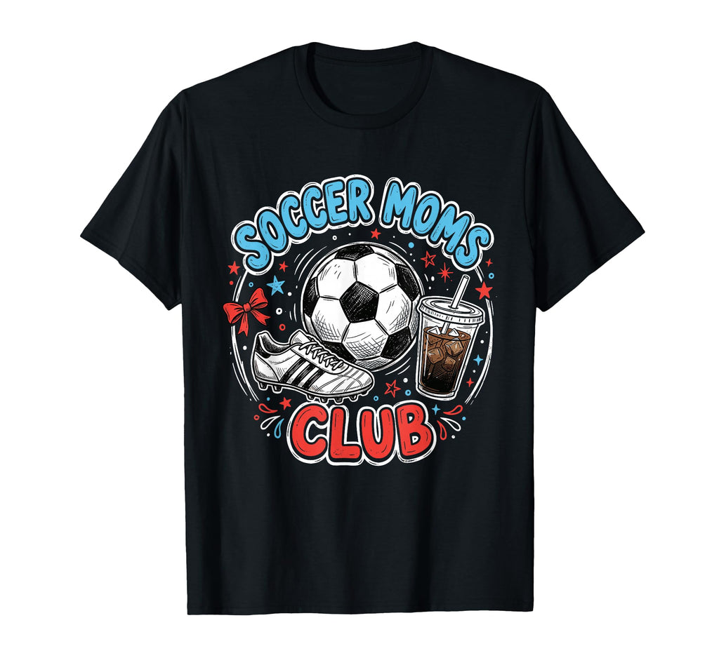Soccer Moms Club Iced Coffee T-Shirt - Fun Novelty Design for Adults - T-Shirt, Sweatshirt, Hoodie