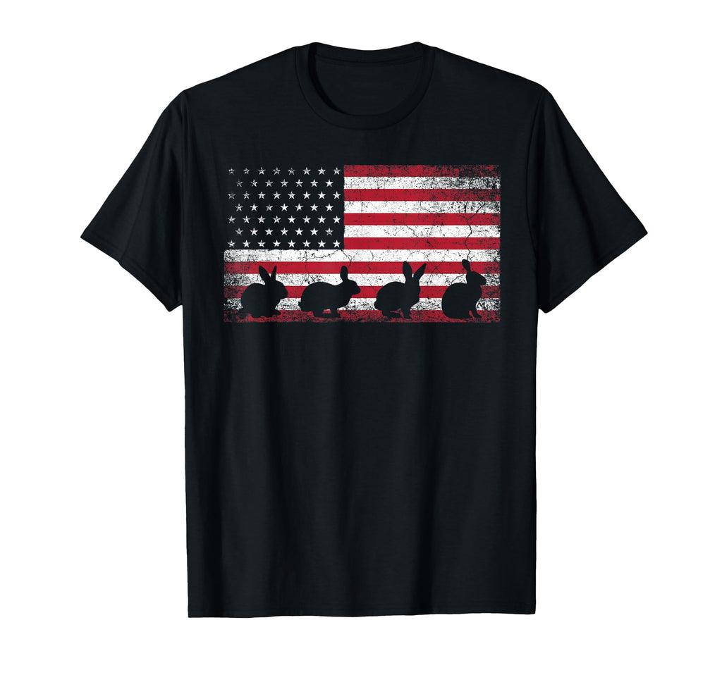 Easter Bunny Rabbit 4Th July American T-Shirt - Novelty Apparel for Adults - T-Shirt, Sweatshirt, Hoodie