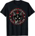 Satanic Black Cat Hail Satan Smoke Catnip Lucipurr - Adult & Kids T-Shirts, Sweatshirts & Hoodies apparel design preview 1