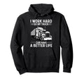 Truck Driver Art Dad Grandpa Trucking Cdl Hoodie - Minimalist Print Unisex - T-Shirt, Sweatshirt, Hoodie