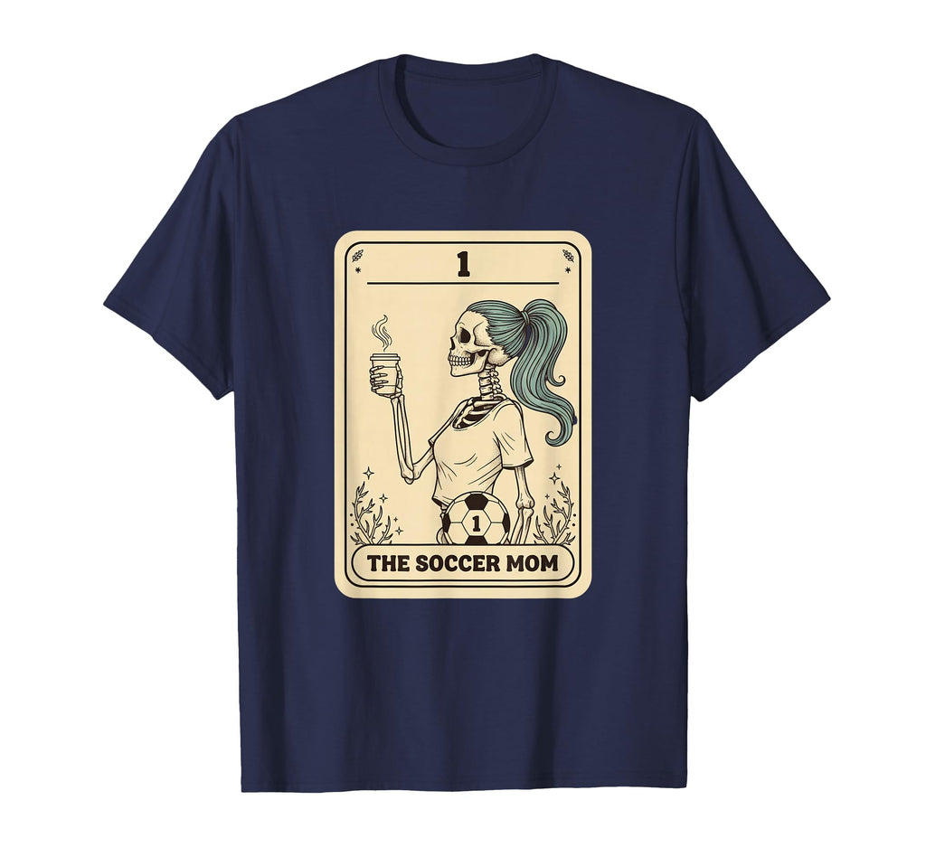 Soccer Mom Skeleton Coffee Illustration T-Shirt - Novelty Apparel Unisex - T-Shirt, Sweatshirt, Hoodie