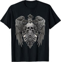 Funny Y2K Grunge Aesthetic Wings Alt Goth Skull Cross - Adult & Kids T-Shirts, Sweatshirts & Hoodies apparel design preview 1