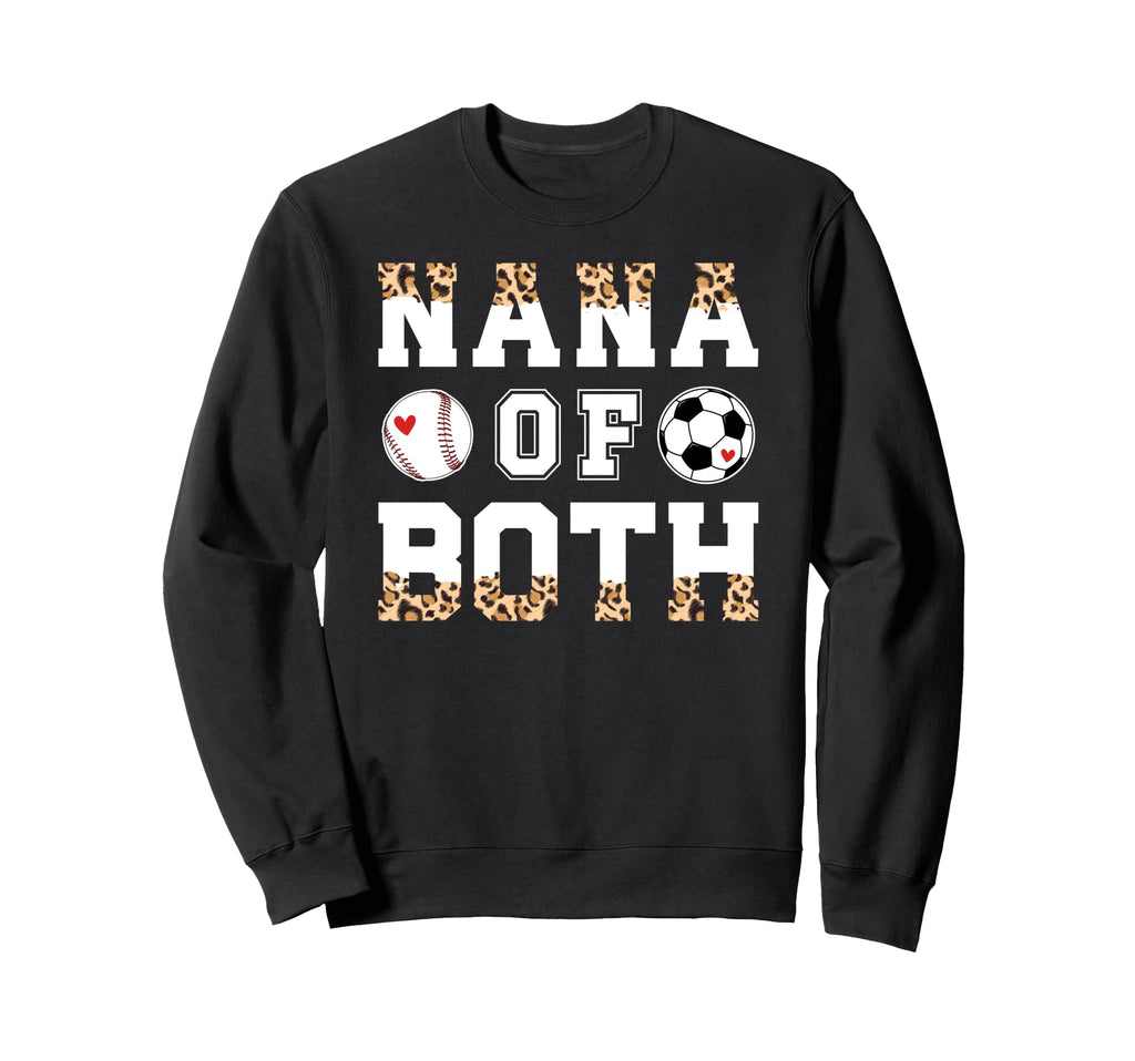 Nana Both Leopard Baseball Soccer Sweatshirt - Aesthetic Graphic Men Women - T-Shirt, Sweatshirt, Hoodie