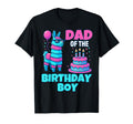 Dad Birthday Llama Pinata Party Family T-Shirt - Minimalist Print Unisex - T-Shirt, Sweatshirt, Hoodie