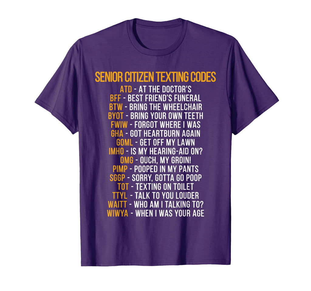 Funny Senior Citizens Texting Code Gift T-Shirt - Unique Graphic Unisex - T-Shirt, Sweatshirt, Hoodie