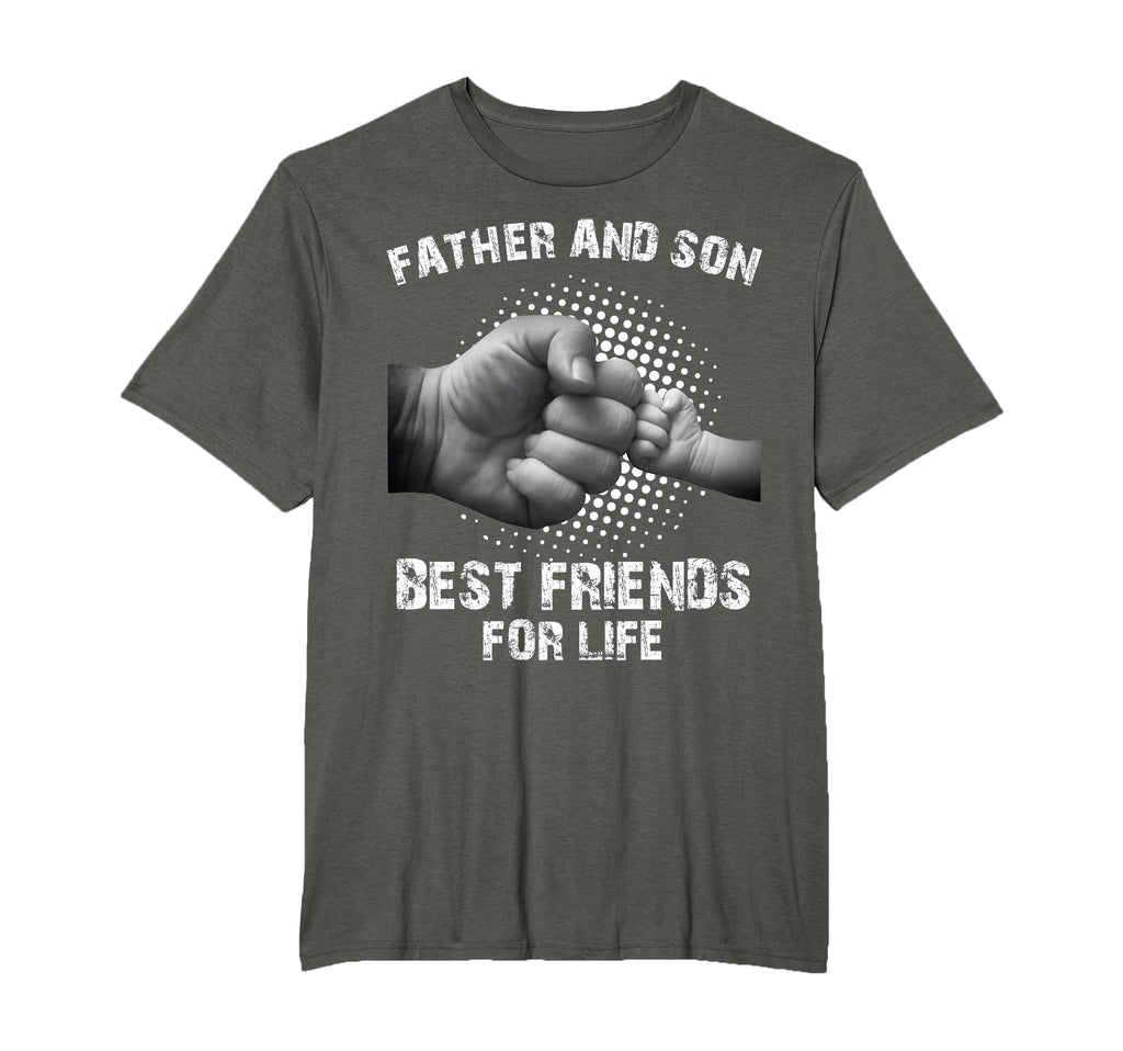 Father Son Best Friends Life Fist Bump T-Shirt - Minimalist Print Unisex - T-Shirt, Sweatshirt, Hoodie