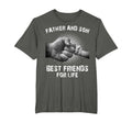 Father Son Best Friends Life Fist Bump T-Shirt - Minimalist Print Unisex - T-Shirt, Sweatshirt, Hoodie