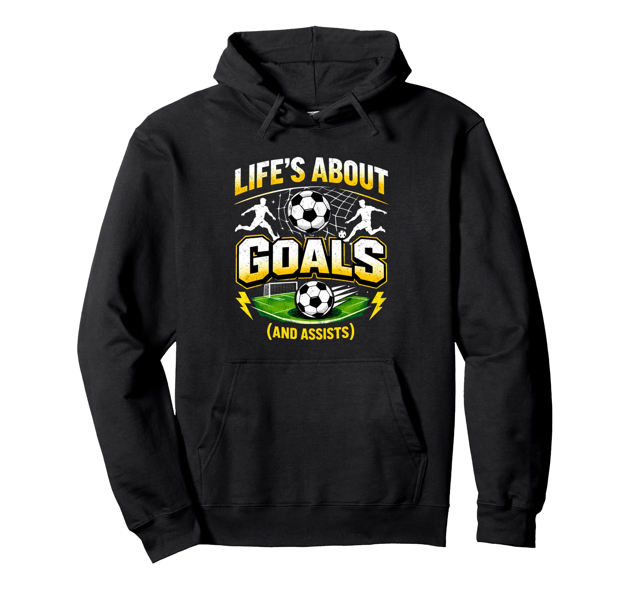 Soccer Player Lives About Goals Soccer Hoodie - Streetwear Style Unisex - T-Shirt, Sweatshirt, Hoodie
