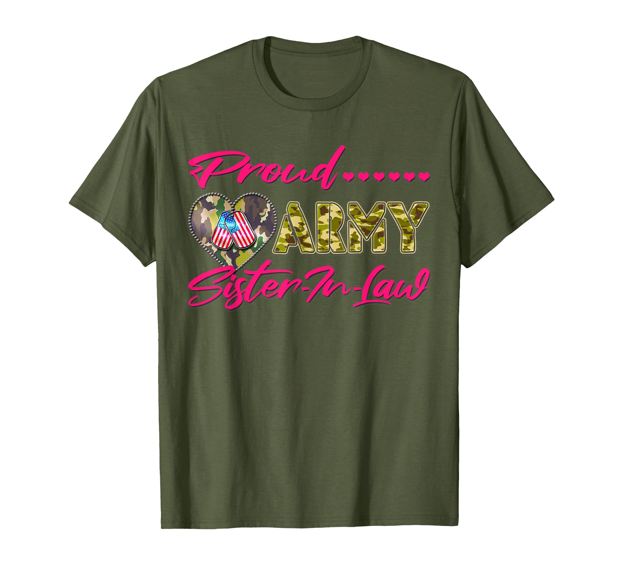 Proud Army Sister Law Us Flag Dog T-Shirt - Aesthetic Graphic for Adults - T-Shirt, Sweatshirt, Hoodie