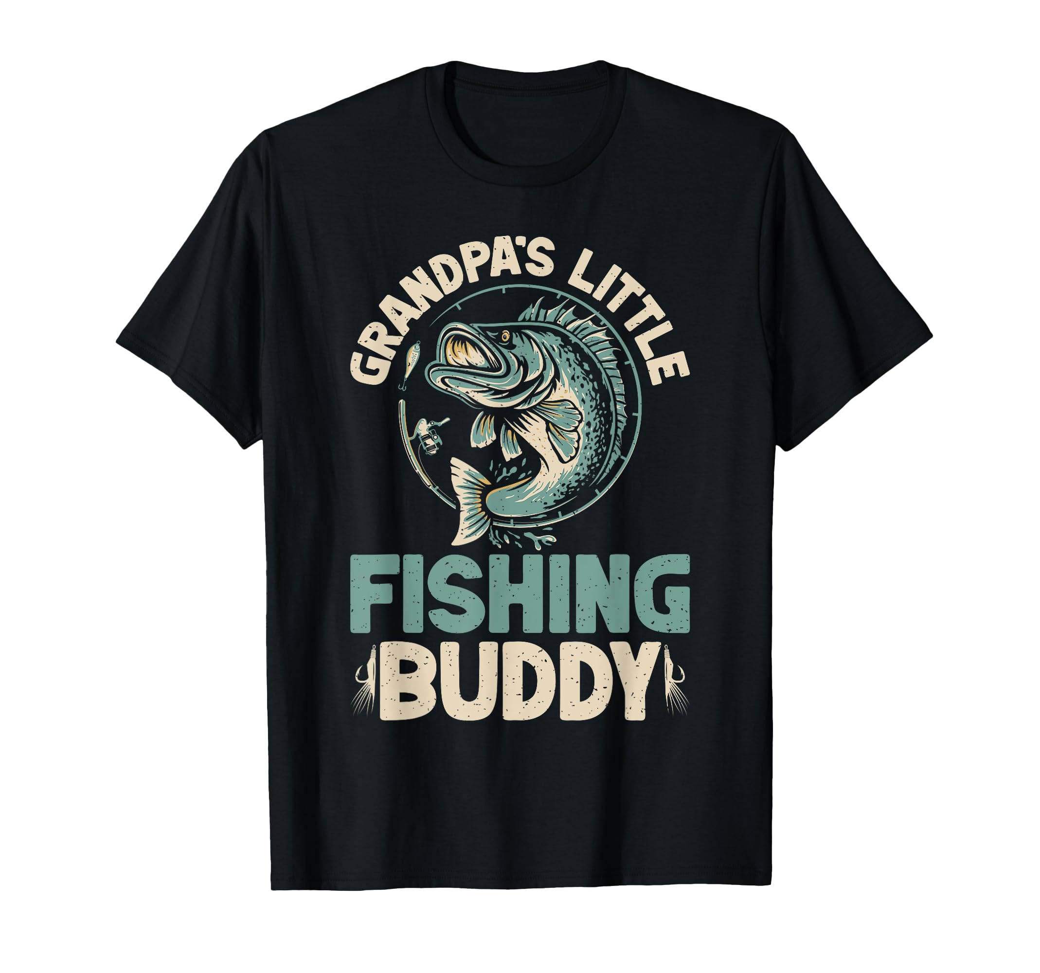 Grandpas Little Fishing Buddy Fishing T-Shirt - Trendy Graphic Men Women - T-Shirt, Sweatshirt, Hoodie