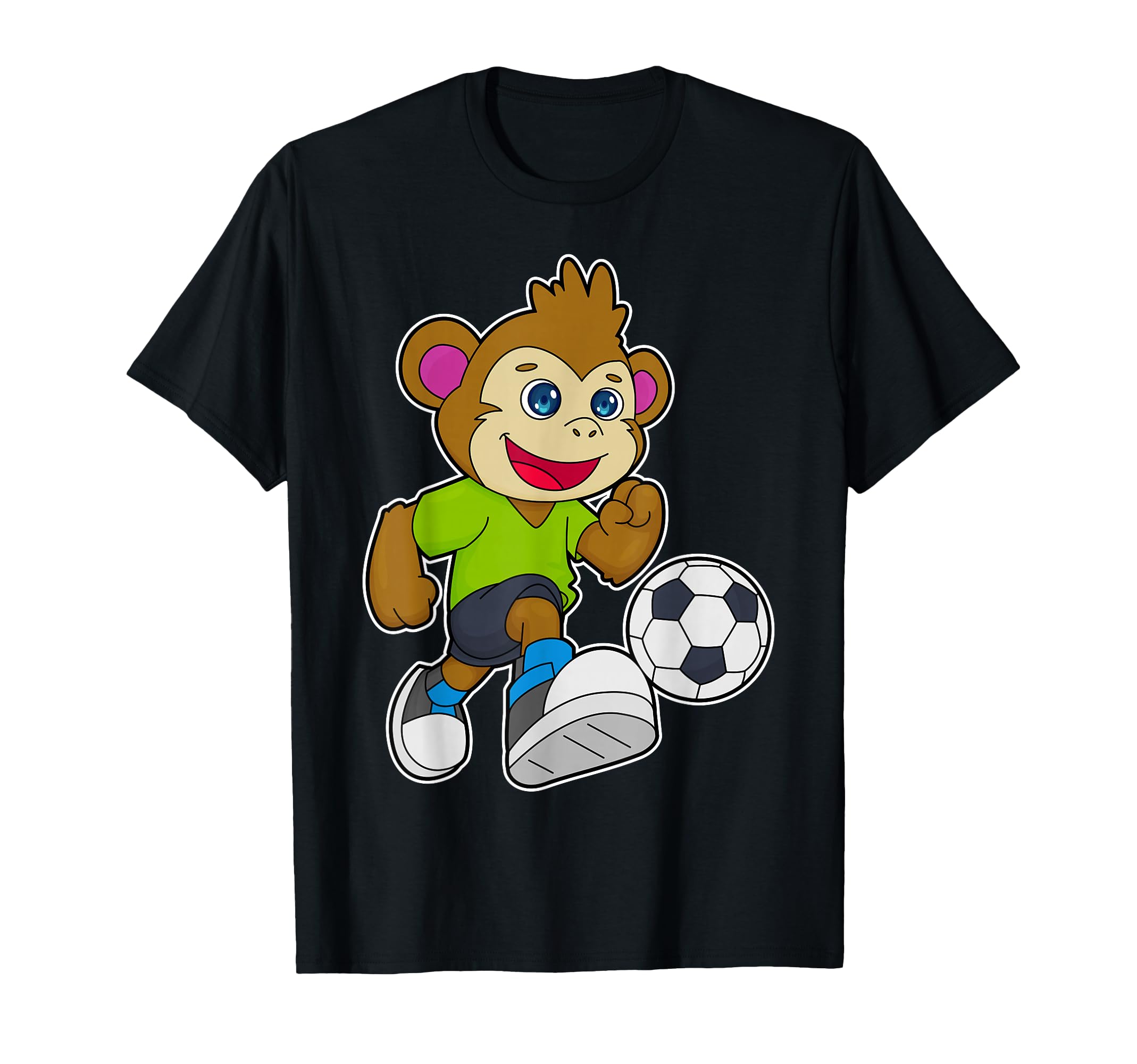 Monkey Soccer Player Soccer Sports T-Shirt - Minimalist Print Unisex - T-Shirt, Sweatshirt, Hoodie