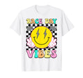 Race Day Vibes Checkered Flag Happy T-Shirt - Custom Art Print for Adults - T-Shirt, Sweatshirt, Hoodie
