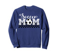 Soccer Mom Soccer Mama Checkered Mothers Sweatshirt - Graphic Print Unisex - T-Shirt, Sweatshirt, Hoodie