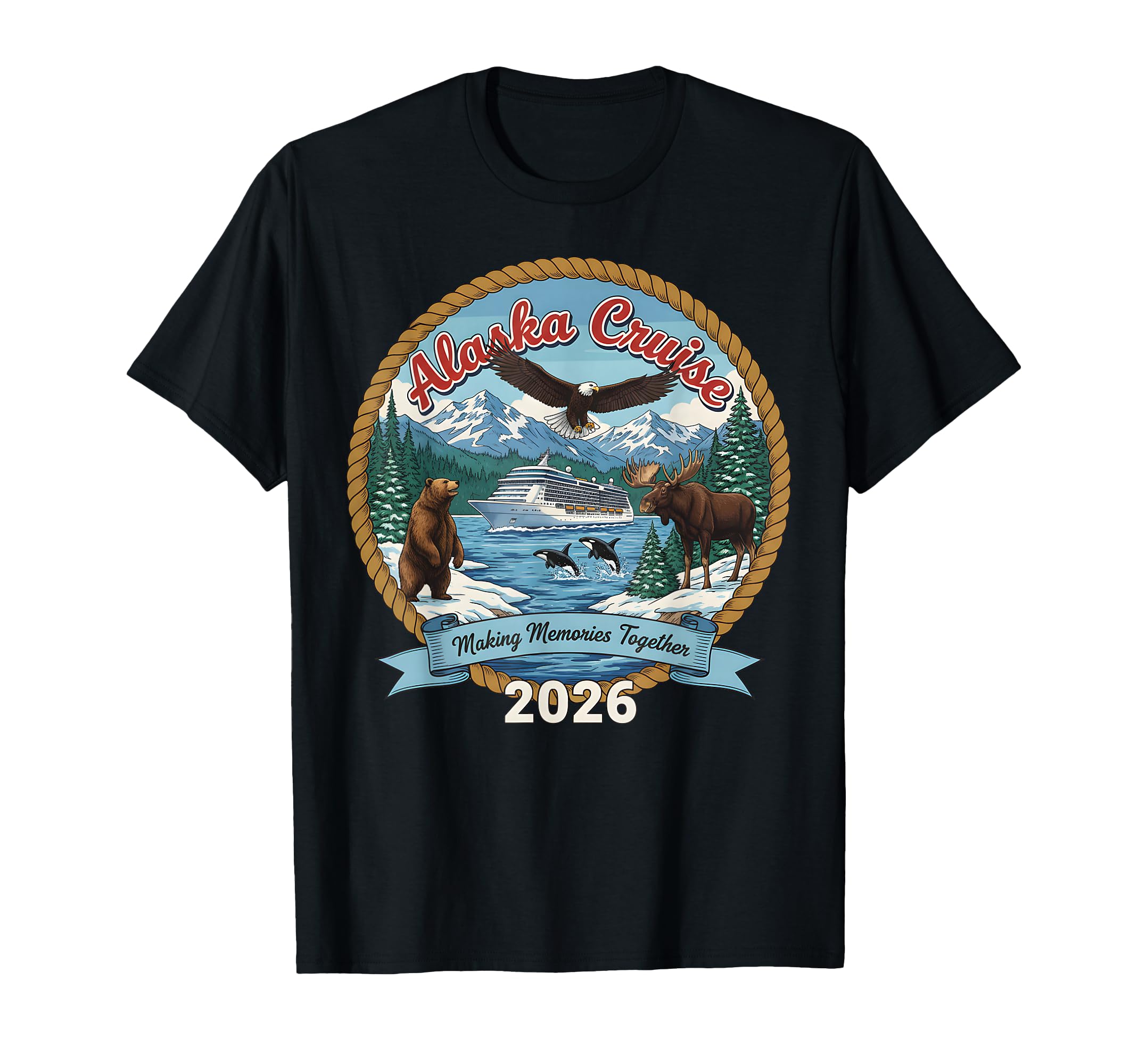 Alaska Cruise 2026 Matching T-Shirt - Casual Everyday Wear for Adults - T-Shirt, Sweatshirt, Hoodie