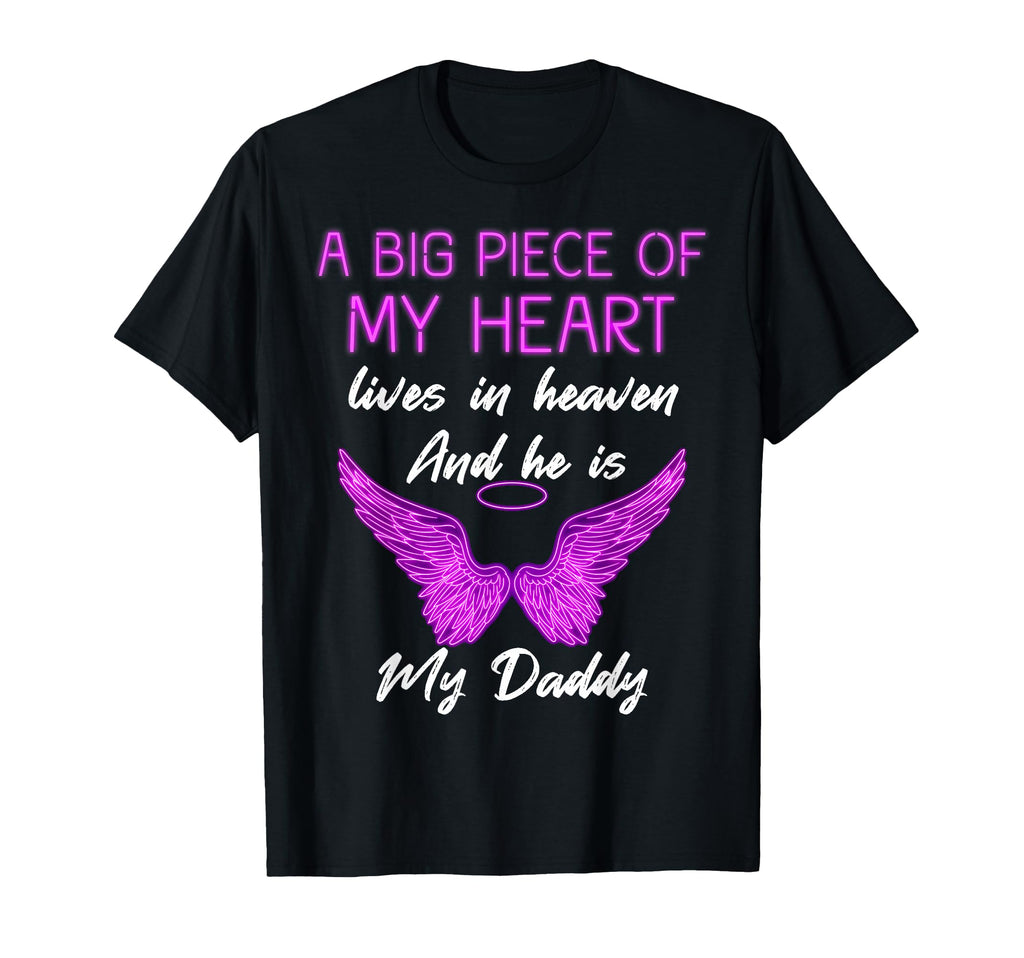 Big Piece My Heart Lives Heaven And T-Shirt - Custom Art Print Men Women - T-Shirt, Sweatshirt, Hoodie