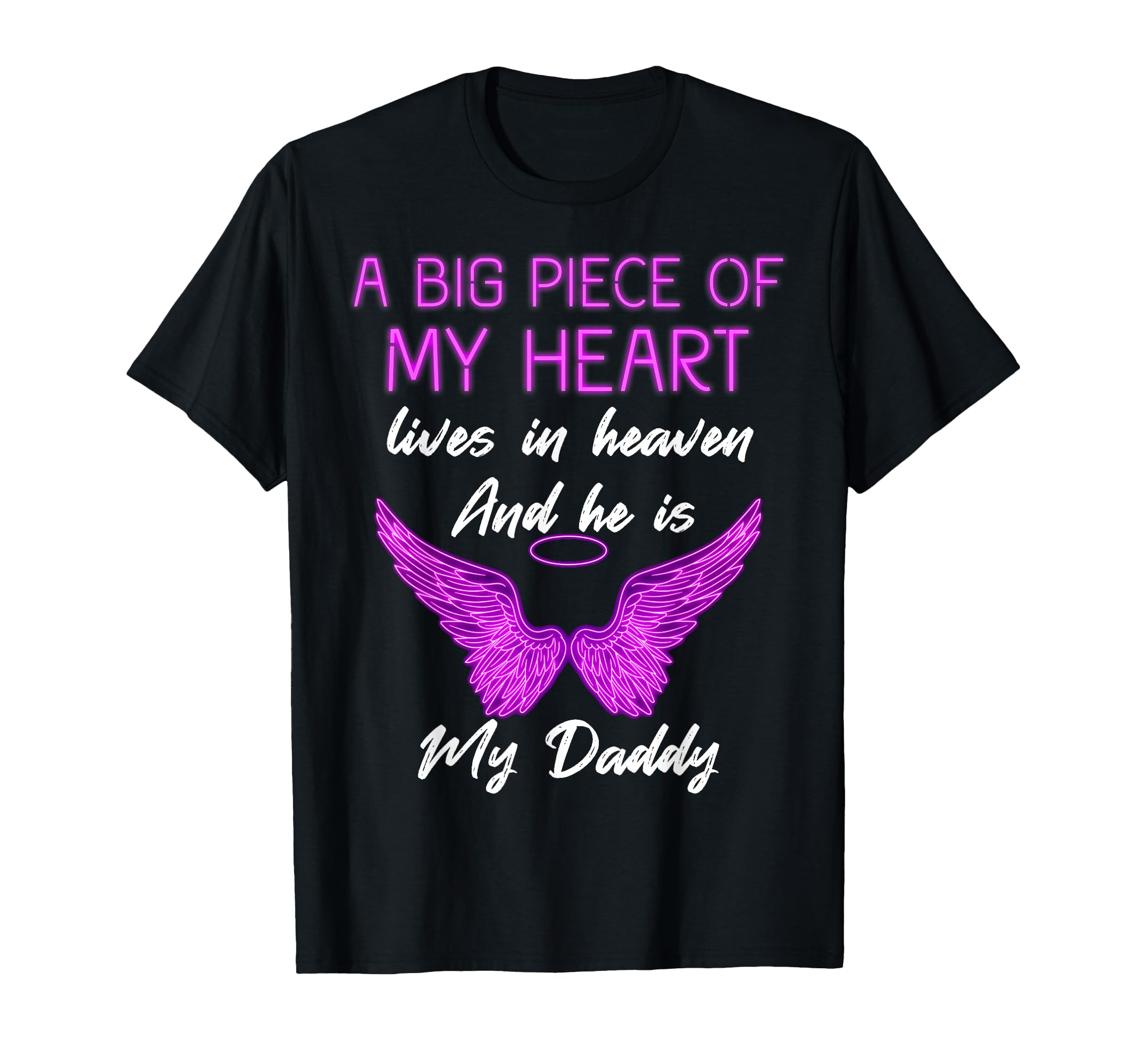 Big Piece My Heart Lives Heaven And T-Shirt - Custom Art Print Men Women - T-Shirt, Sweatshirt, Hoodie