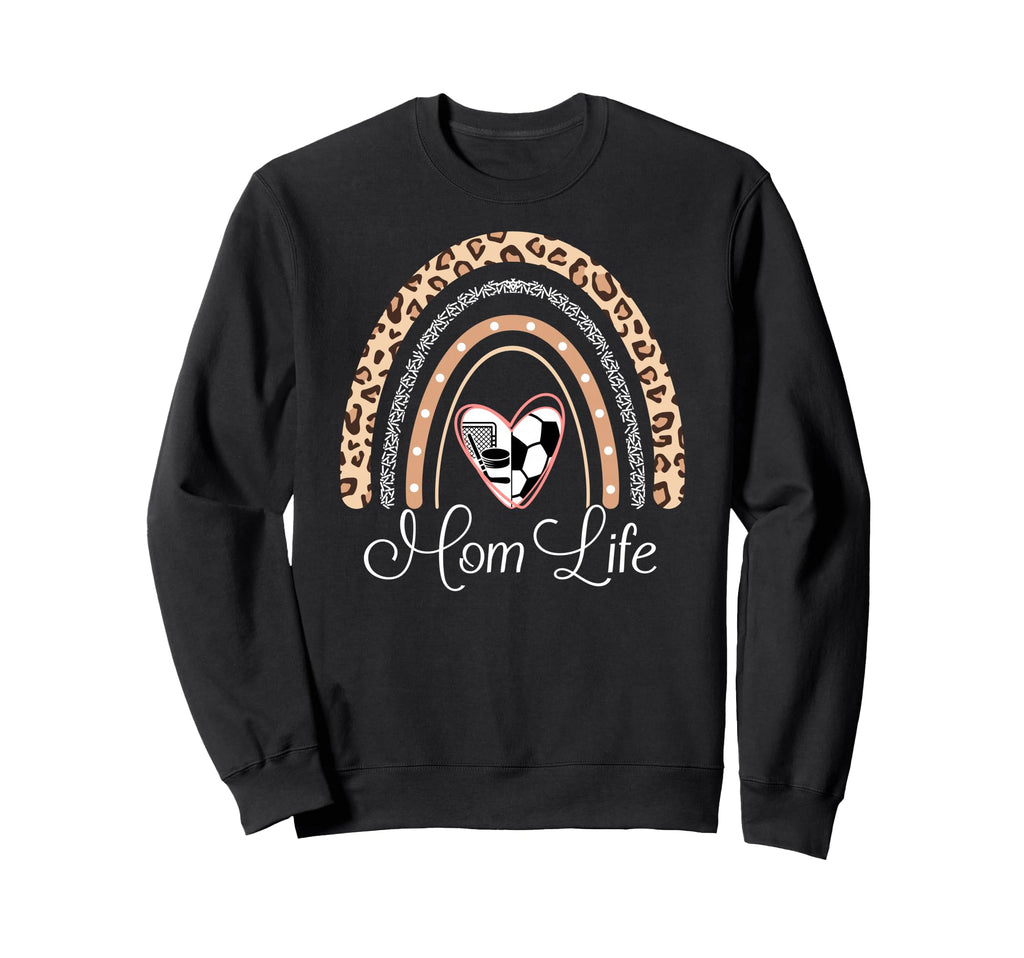 Mom Life Boho Rainbow Funny Soccer Sweatshirt - Novelty Apparel Men Women - T-Shirt, Sweatshirt, Hoodie